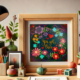 Poster Plutôt Floral Vous Avez Cette Inspiribilité Coeur