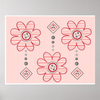 Poster Plutôt Rose Fleurs Mur Imprimer