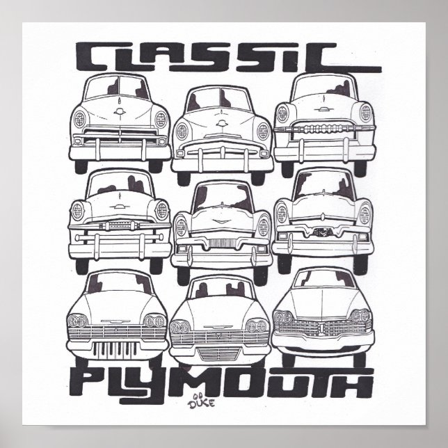 POSTER PLYMOUTH CLASSIQUE (Devant)