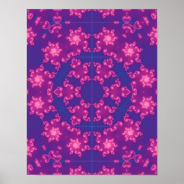 Poster Pneus ronds Mandela roses et violets (Devant)