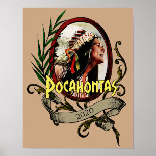 Poster Pocahontas Elizabeth Warren Élection 2020