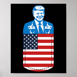 Poster Poche Doigt du Milieu Trump Élection 2020 États-Un