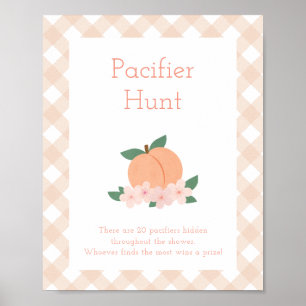Poster Poche douce   Jeu de Baby shower de chasse pacifiq
