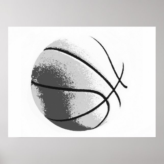 Poster Pochette d'impression Black & White Grey Pop Art B (Devant)