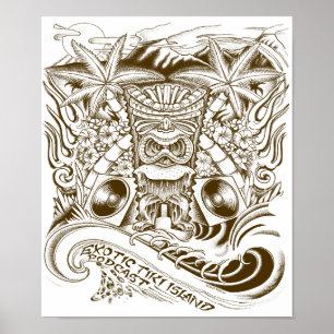 Poster Podcast Exotic Tiki Island