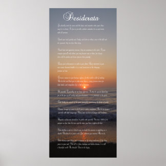 POSTER POEM DESIDERATA
