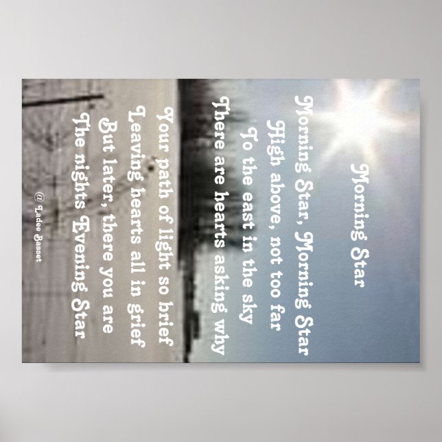 Poster Poem Matin Star Par Ladee Basset (Devant)