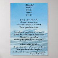 Poème "A Breathe" d'Angela M. Sekelsky