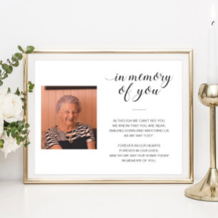 Poster Poème commémoratif de photo de mariage en votre mé