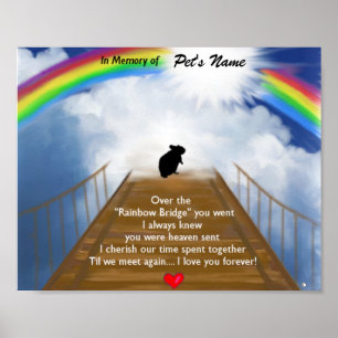Poster Poème commémoratif de pont en arc-en-ciel pour des
