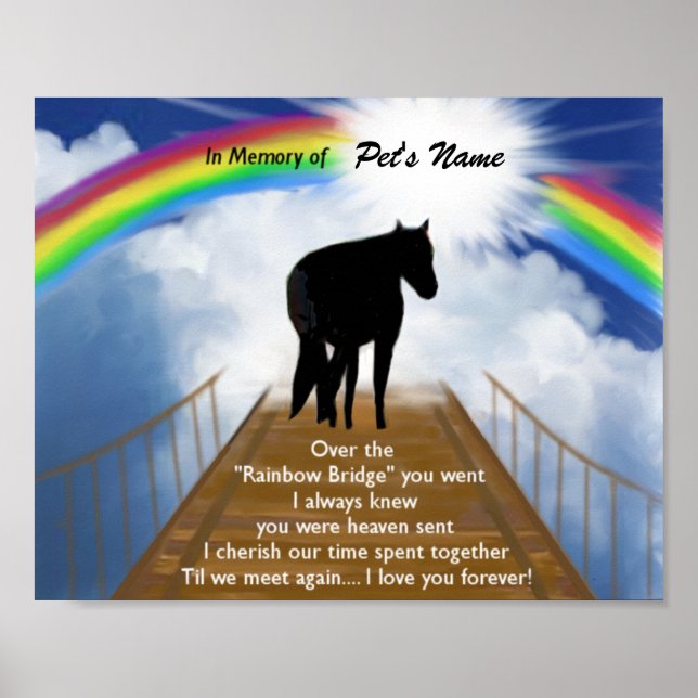 Poster Poème commémoratif du Pont Arc-en-ciel pour les ch (Devant)