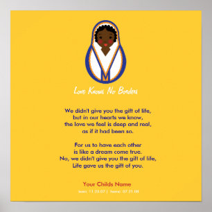 Poster Poème d'adoption - Afrique