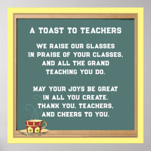 Poster Poème d'appréciation des enseignants