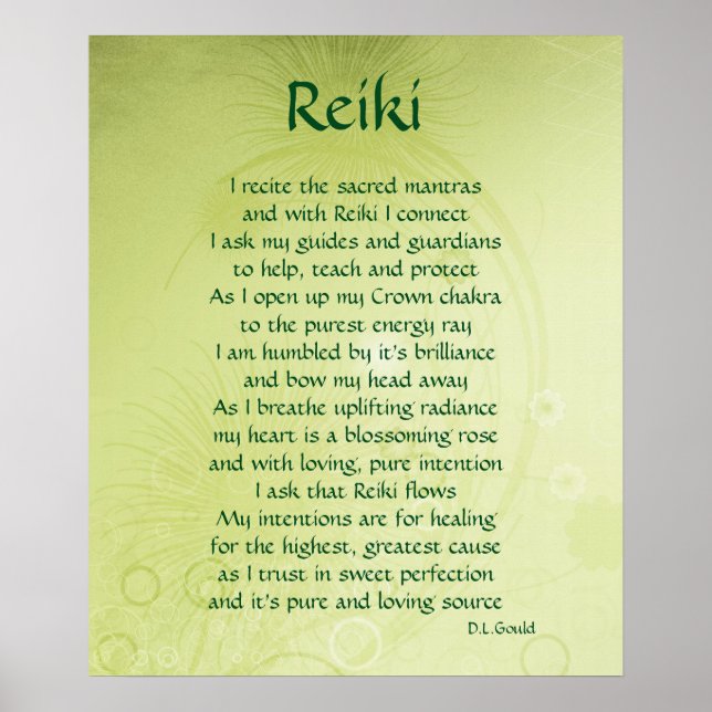 Poster Poème d'art "Reiki" (Devant)