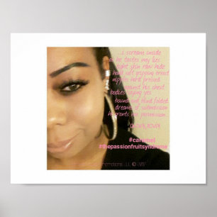 Poster Poème de baiser en cuir noir par Ahsek Novel