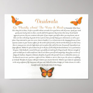Poster Poème de Desiderata par Max Ehrmann