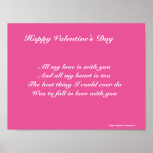 Poster poème de la Saint Valentin pour un amoureux