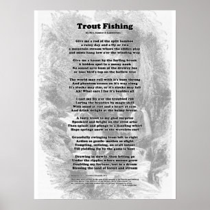 Poster Poème de pêche à la truite