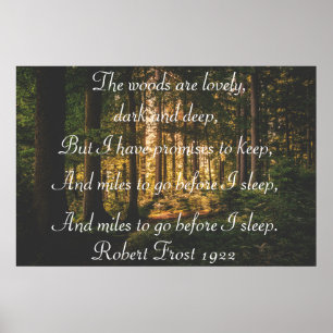 Poster Poème de Robert Frost