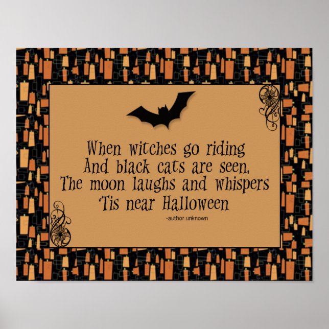 Poster Poème d'Halloween (Devant)