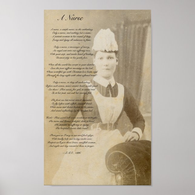 Poster Poème d'infirmière victorienne (Devant)