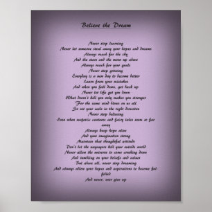 Poster Poème d'inspiration