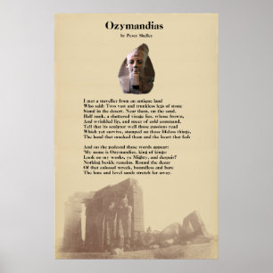 Poster Poème d'Ozymandias de Percy Shelley