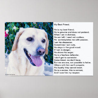 Poster Poème du chien