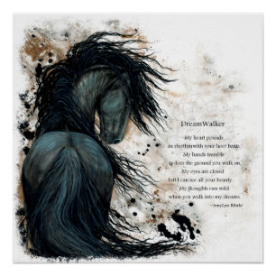 Poster Poème frison de cheval de DreamWalker par Bihrle