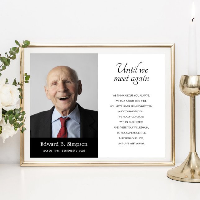 Poster Poème funéraire Black Until We Meet Again avec pho (Créateur téléchargé)