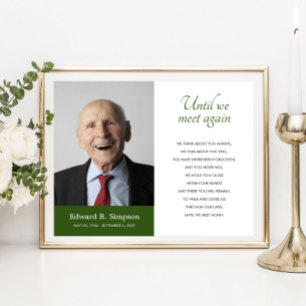 Poster Poème funéraire Vert Jusqu'à Ce Que Nous Nous Revo