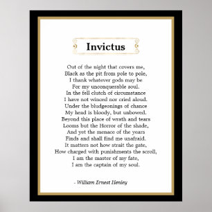 Poster Poème Invictus
