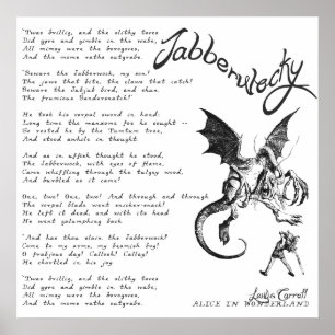 Poster Poème Jabberwocky