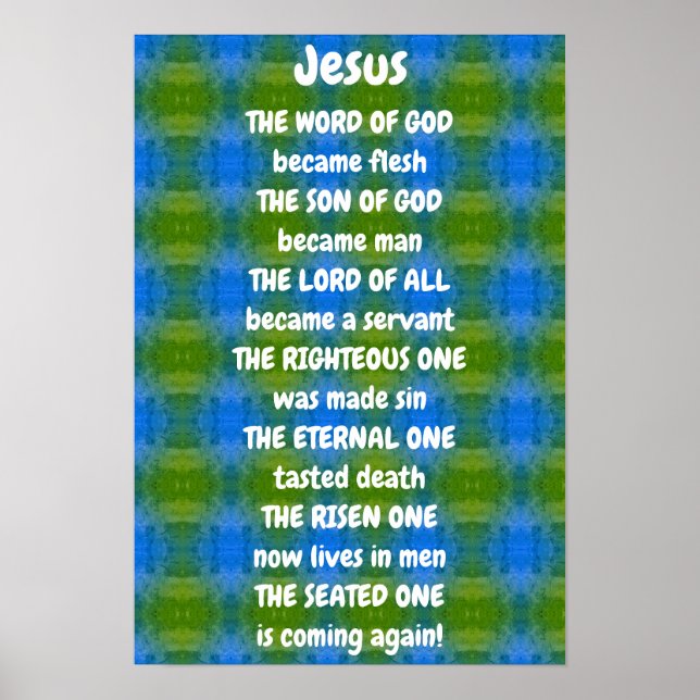 Poster Poème Jésus (Devant)