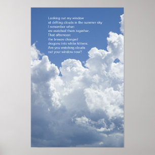 Poster Poème Nuages d'été