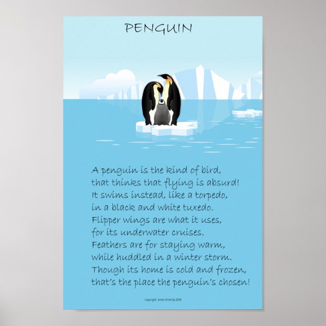 Poster Poème original de Penguin (Devant)