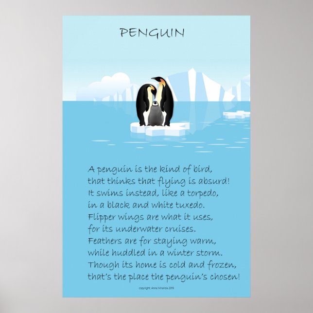 Poster Poème original Penguin Grande (Devant)