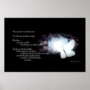 Poster Poème papillon