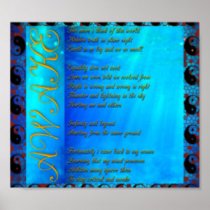Poster Poème plat