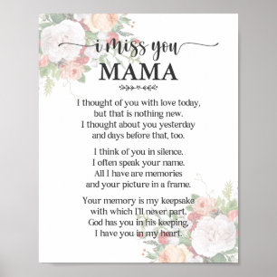 Poster Poème Poem Poem Poem Poem De You Miss Mama