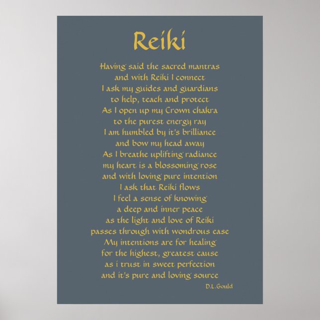 Poster Poème 'Reiki Connection' (Devant)