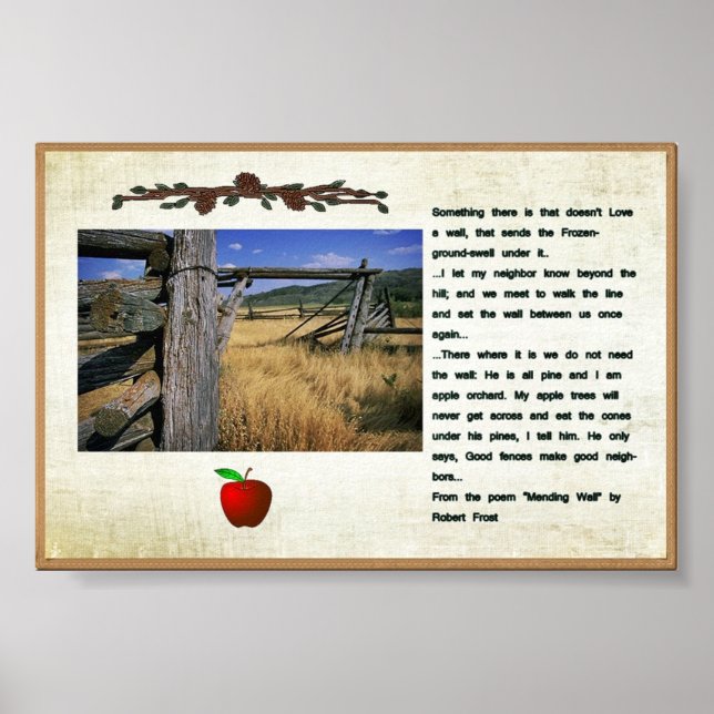 Poster Poème Robert Frost (Devant)