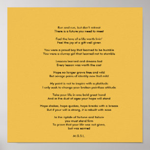 Poster Poème sans titre inspiré par Matt