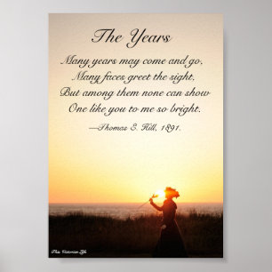 Poster Poème victorien "Les années"