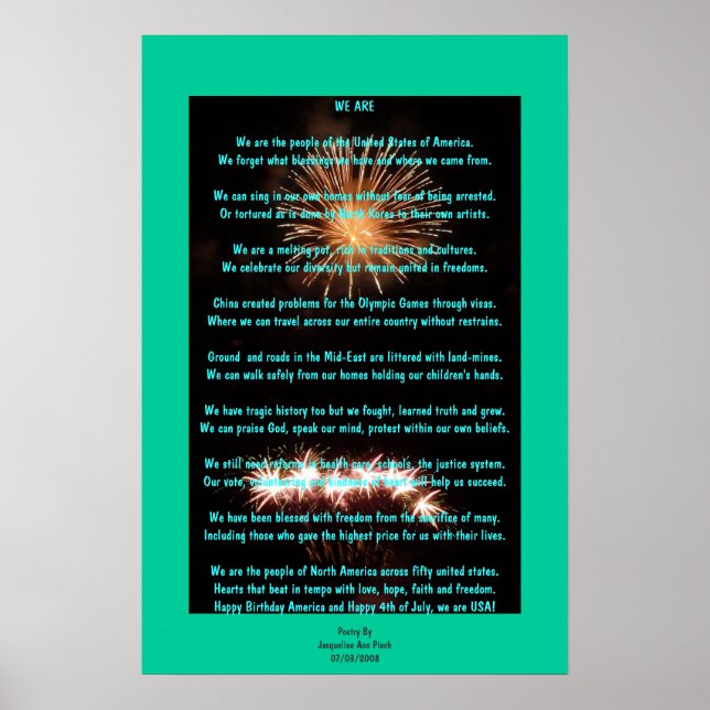 Poster Poésie du 4 juillet (Devant)