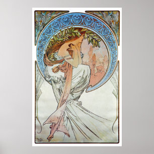 Poster Poésie, Mucha