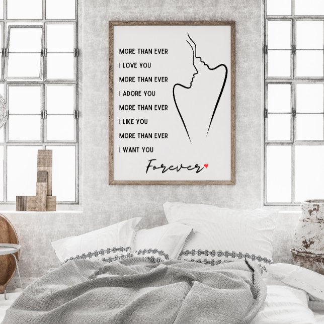 Poster Poésie romantique Poème Illustration Dessin Art (Créateur téléchargé)