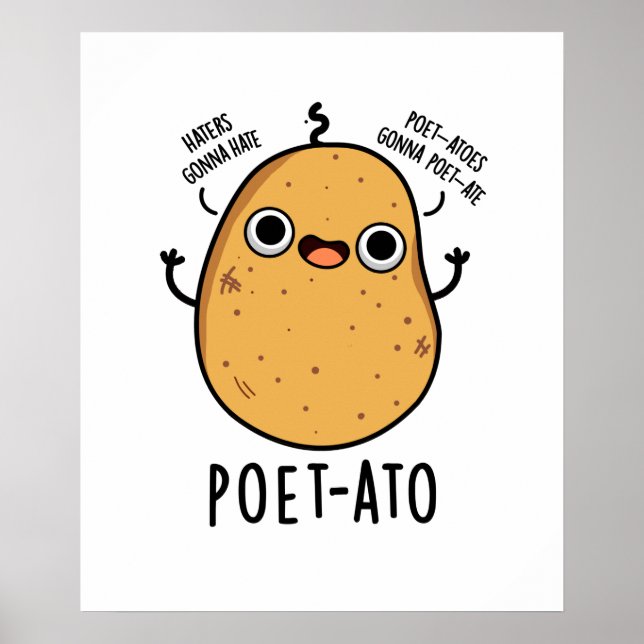 Poster Poète-ato Funny Veggie Potato Pun (Devant)