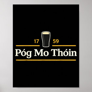 Poster Póg Mo Thóin Drôle Póg Mo Thoin Irlandais St Patri