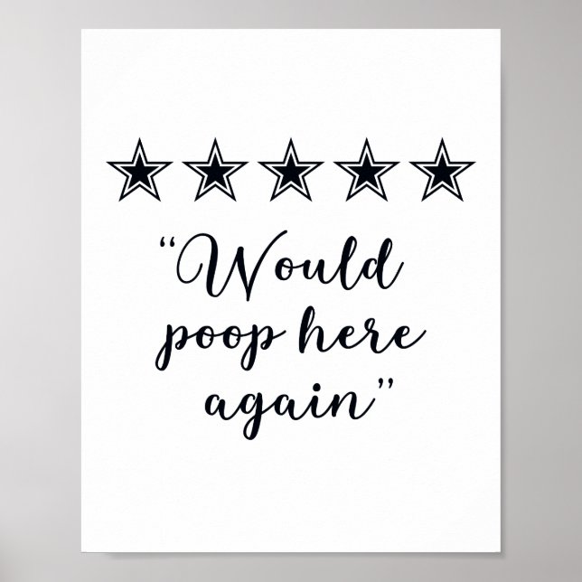 Poster Poiderait ici encore amusant panneau salle de bain (Devant)
